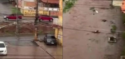Chuva intensa desta terça-feira (3) provoca alagamentos em Picos