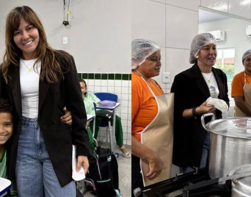 Ivanária Sampaio visita escola e cobra qualidade no ensino em Esperantina