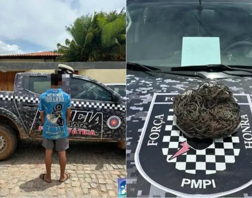 Adolescente é apreendido e  dois homens são presos suspeitos de furtar 200 metros de fios