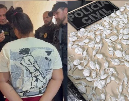 Suspeita presa no Piauí diz que namorado do PCC fugiu e deixou drogas para trás