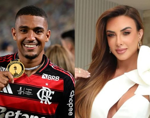 Nicole Bahls vive romance com jogador do Flamengo Samuel Lino