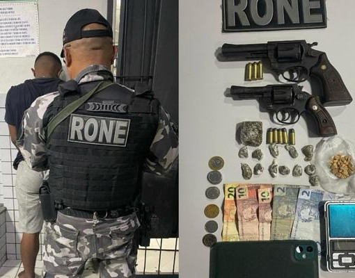 Três homens são presos por porte ilegal de arma e tráfico de drogas em Teresina