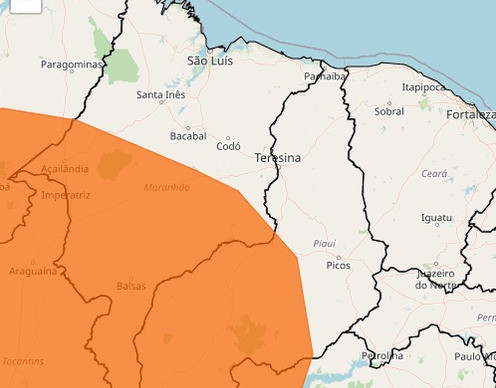 INMET emite alerta de tempestade para municípios do Sudoeste do Piauí