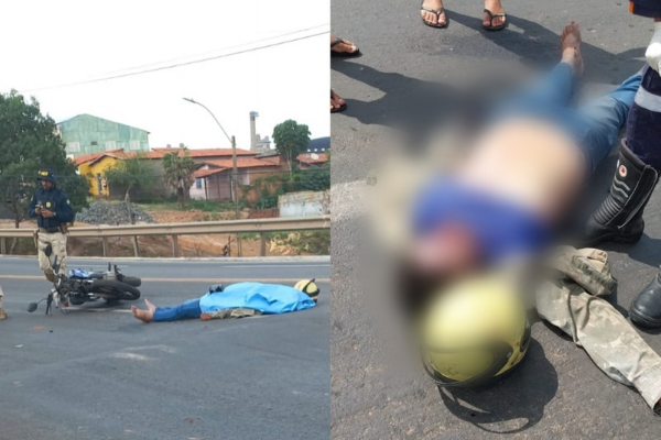 Mototaxista morre em acidente envolvendo um caminhão na BR-343