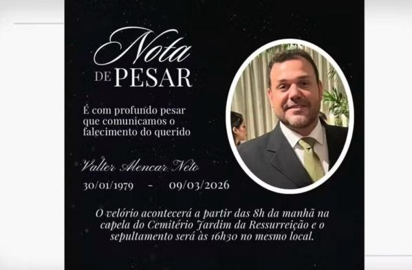 Morre aos 47 anos Valter Alencar Neto, neto do fundador da TV Clube