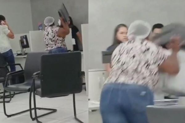 Mulher quebra computadores da Equatorial Piauí após revolta em Teresina