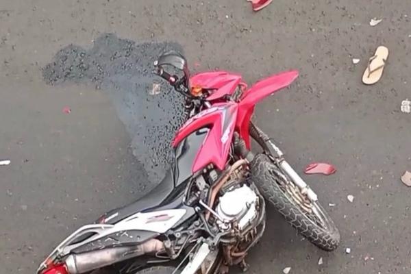Idoso fica ferido em colisão entre motocicletas na BR-343, em Teresina