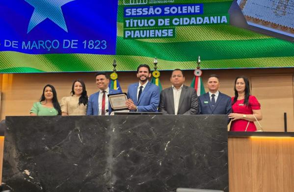 Deputado Dr. Marcus Vinícius Kalume homenageia pastor Dirceu Neto com título de cidadania piauiense