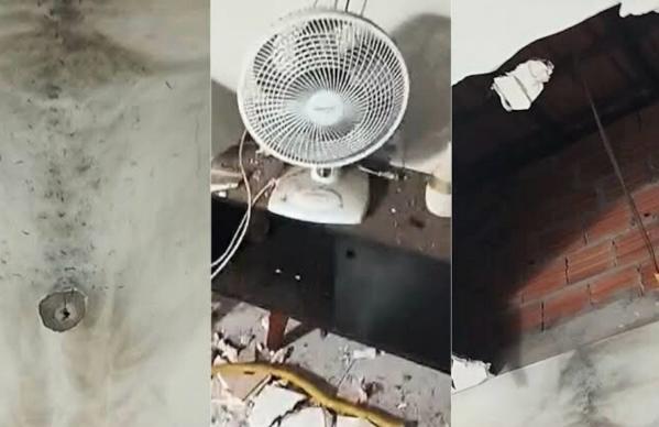 Casa é atingida por raio durante chuva e família perde R$ 10 mil em Timon