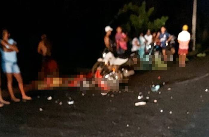 Colisão frontal entre motos deixa dois homens mortos na cidade de União