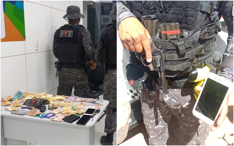 Suspeito de homicídio é preso com arma e R$ 5 mil após perseguição em Timon