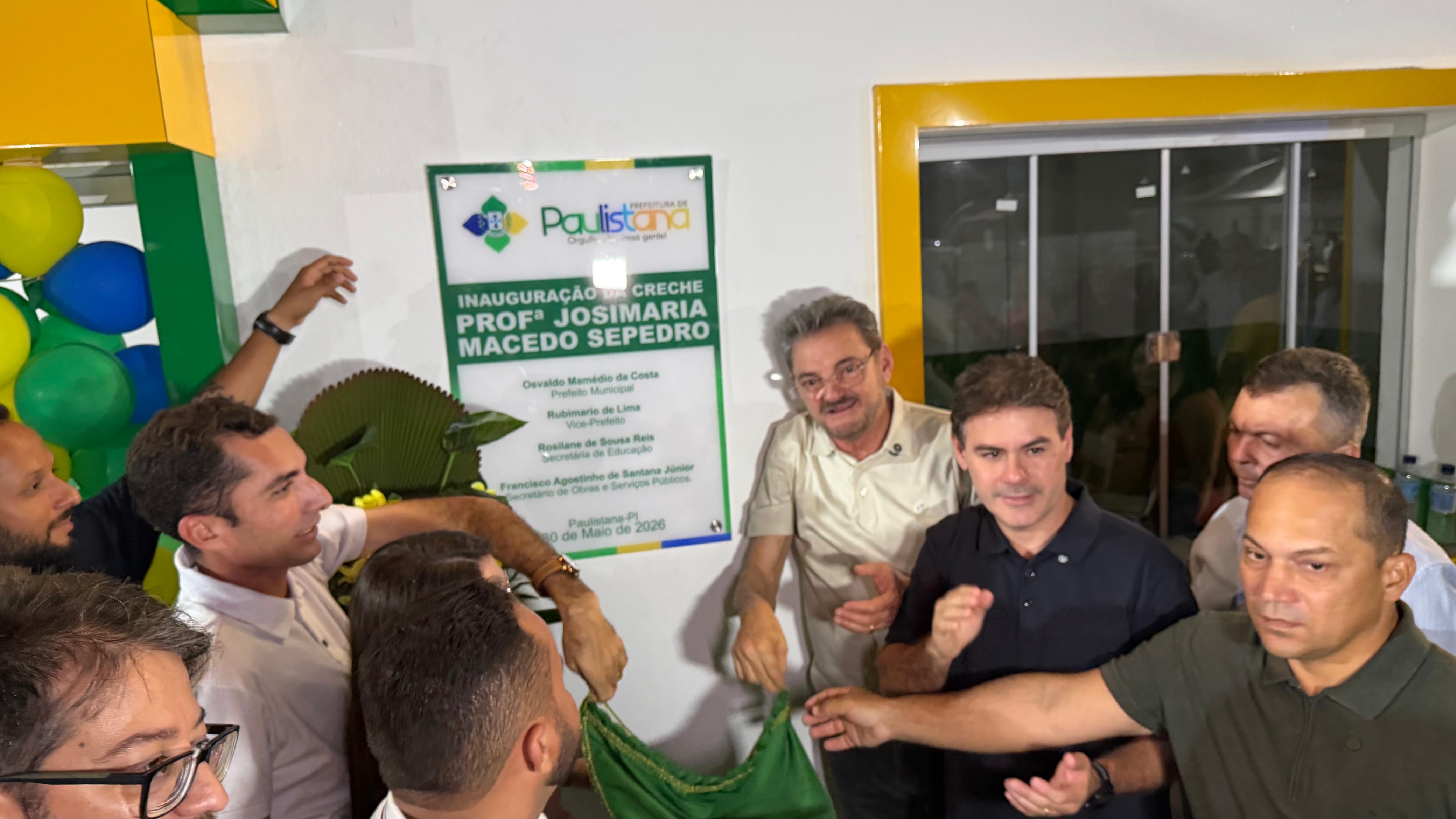 Severo Eulálio acompanha inauguração de creche e celebra avanço da educação em Paulistana