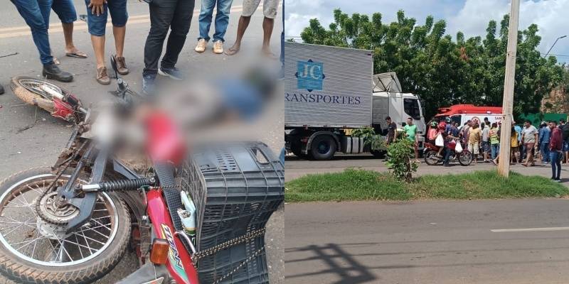 Colisão entre moto e carreta mata idoso de 75 anos na BR 316 em Picos