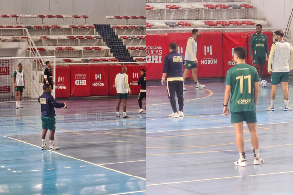 Atlético Piauiense faz reconhecimento de quadra antes de duelo contra o Boca Juniors na Argentina