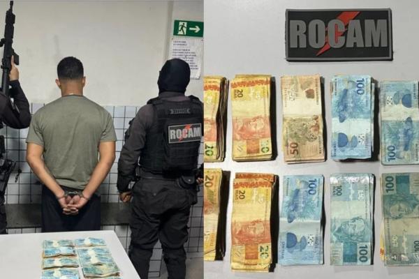 Homem é detido com R$ 18 mil após tentar fugir de abordagem em Teresina