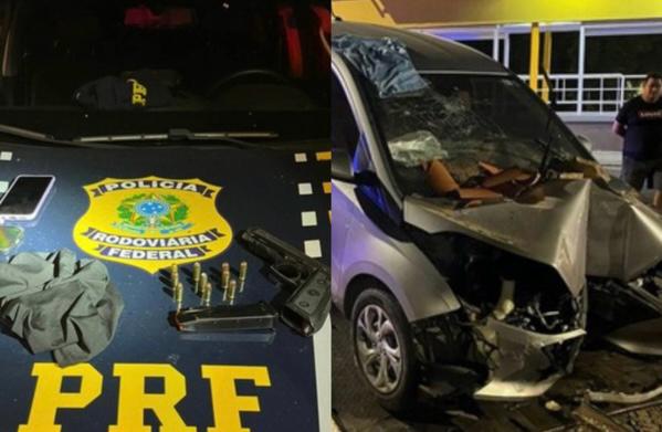 Veículo roubado é recuperado após fuga e colisão na zona urbana de Teresina