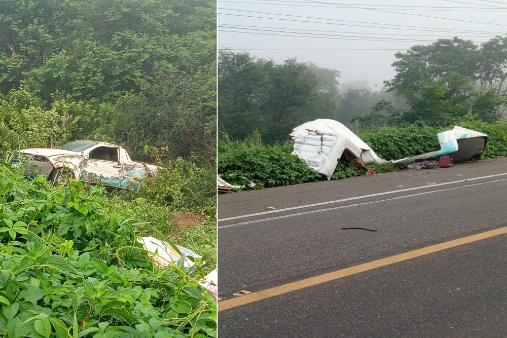 Colisão entre ambulância e caminhão deixa idosa morta na BR-135, no Sul do Piauí
