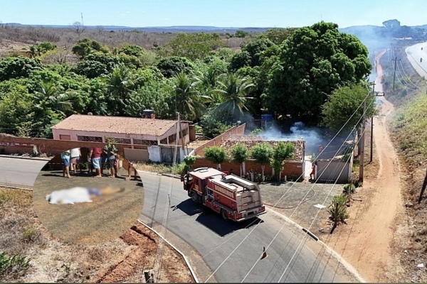 Casa de suspeito de homicídio é incendiada após crime em zona rural de Picos
