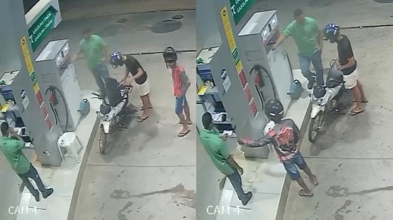 Dupla usa moto roubada, simula compra e assalta posto em Guadalupe