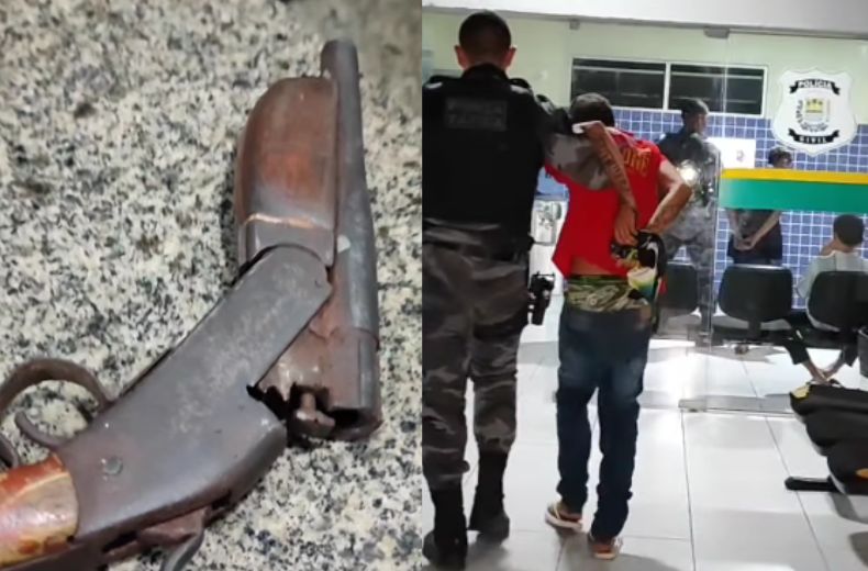 Criminosos tentam fugir de bicicleta e são presos com arma caseira em Parnaíba