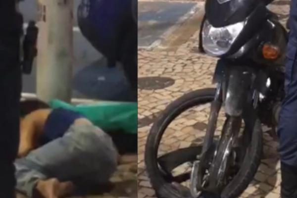 Motociclista de 24 anos morre após perder controle e bater em placa no Centro
